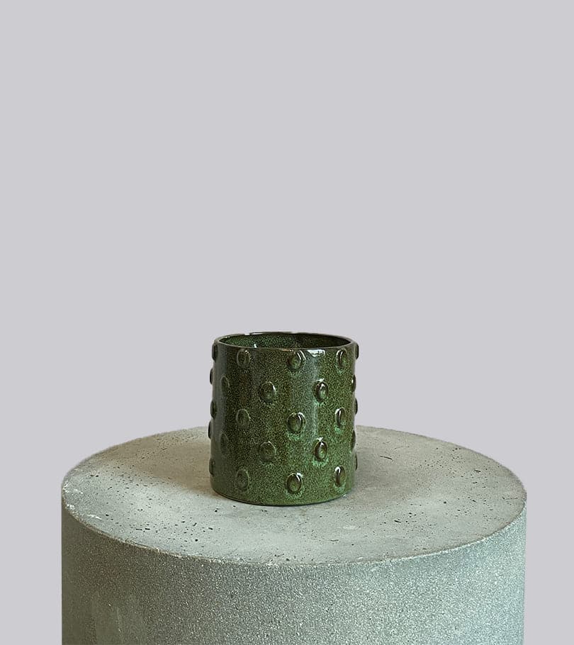Ceramic Pot Olive Green - Small