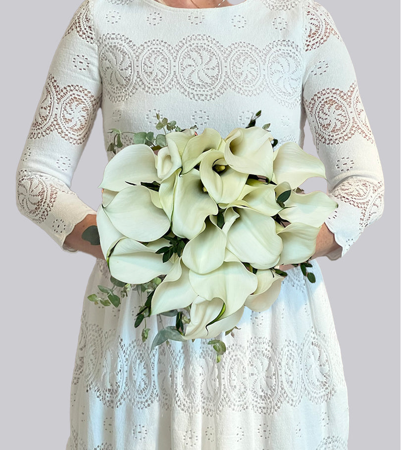 White Calla Lilly Bridal Bouquet