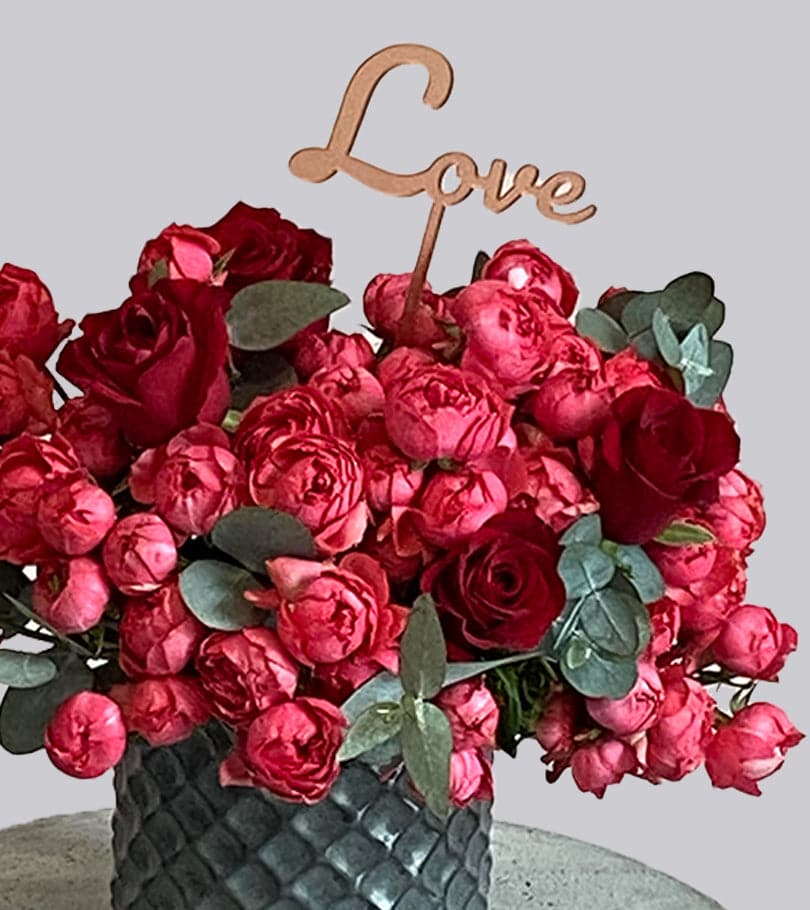 Raspberry Love Vase