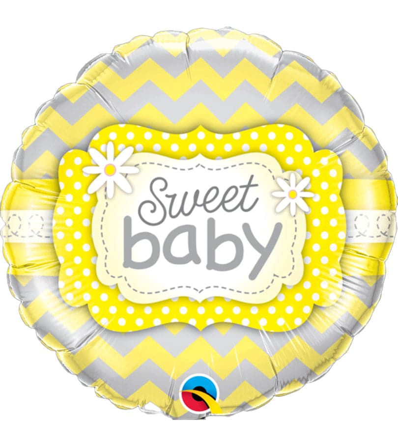 Beautiful Baby with Yellow Prints Foil Balloon