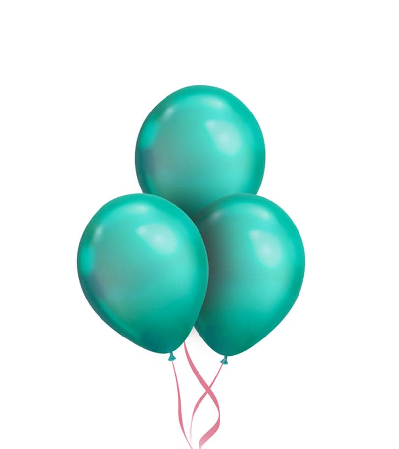 Chrome Green Balloon Package