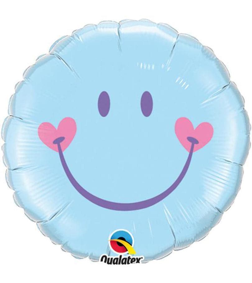 Sweet Smile Face Balloon Blue
